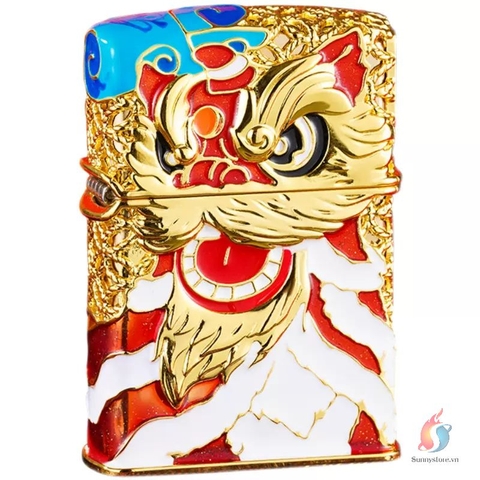 Bật lửa xăng đá hình kì lân cực đẹp Chief CF1294J