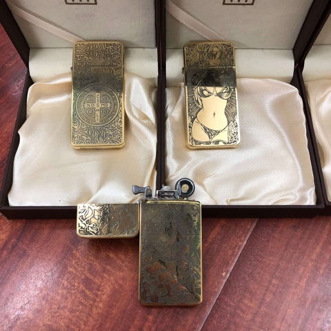 Bật lửa xăng đá siêu mỏng Kuboy KZC5