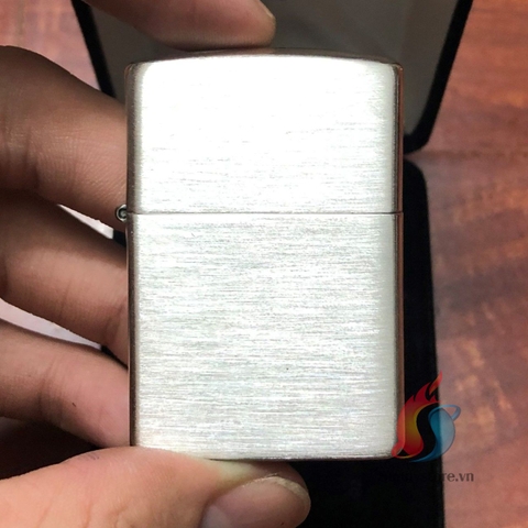 Zippo Bạc Khối Xước Phay
