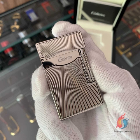 Bật lửa Calories Twin Flame Tia Nắng Mạ Bạc