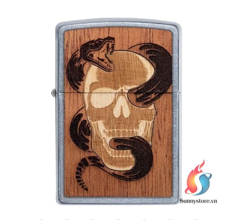 Bật Lửa Zippo WOODCHUCK USA Skull & Snake