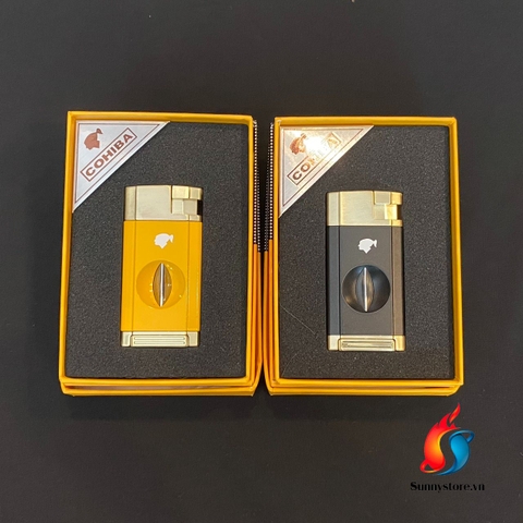 Bật Lửa Khò 3 Tia Cohiba Kèm Cắt V Cob-198