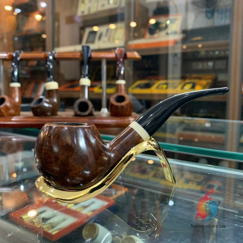 Tẩu thuốc sợi Handmade Italy gỗ Thạch nam ring 50-52 i2