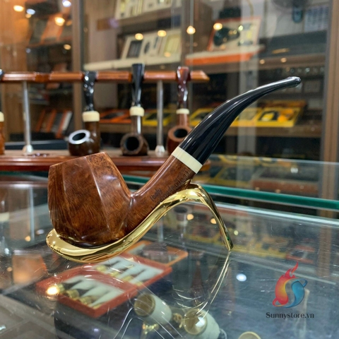 Tẩu thuốc sợi Handmade Italy gỗ Thạch nam ring 50-52 i6