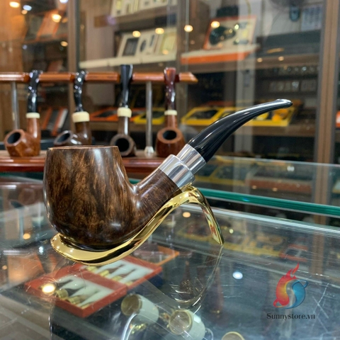 Tẩu thuốc sợi Handmade Italy gỗ Thạch nam ring 50-52 i7