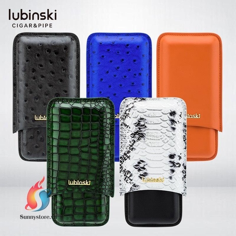Bao da đựng cigar 3 điếu Lubinski YJA-50015
