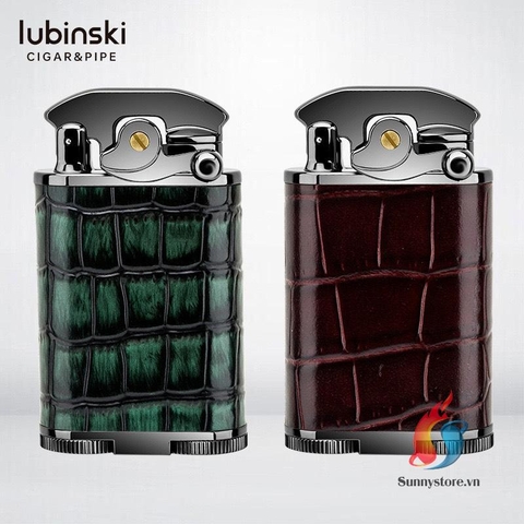 Bật lửa khò 3 tia Lubinski da cá sấu YJA-10049
