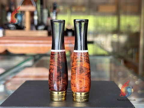 Bắt tóp gỗ cẩm cán sừng bát mạ vàng ring 33 Vừa cho 6 Wid.e Short