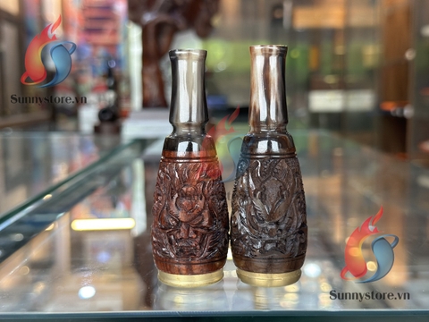 Bắt tóp free size gỗ trắc đỏ , trắc đen đục rồng Free size 42-58