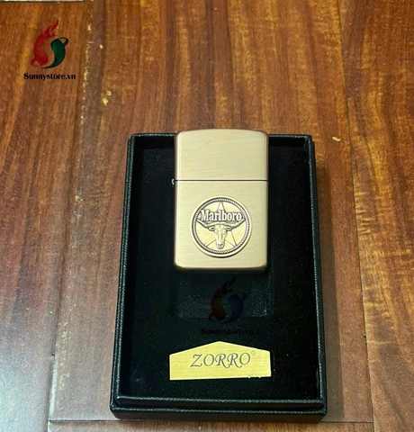Bật lửa zorro Marlboro đồng đỏ copper