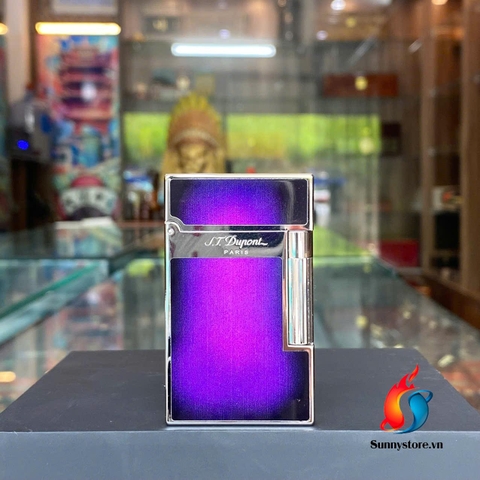 Bật Lửa S.T.Dupont Paris Tím Chuyển Sắc (Silver) - Lửa Tai Thỏ