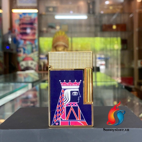 Bật Lửa S.T.Dupont Queen of Hearts - Lửa Tai Thỏ