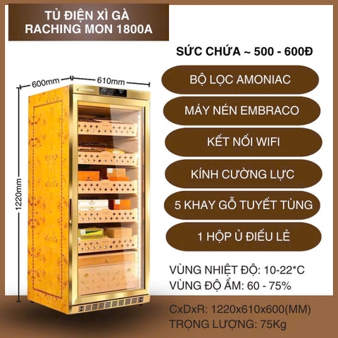Tủ Điện Xì Gà Raching MON 1800A