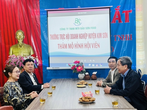 BCH hiệp hội huyện Kim Sơn đã quan tâm động viên Doanh nghiệp non trẻ
