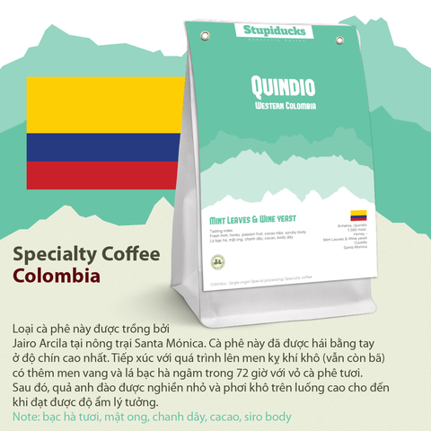 Arabica Specialty Colombia Santa Monica Quindio Mint Leaves & Wine - Stupiducks Specialty Coffee