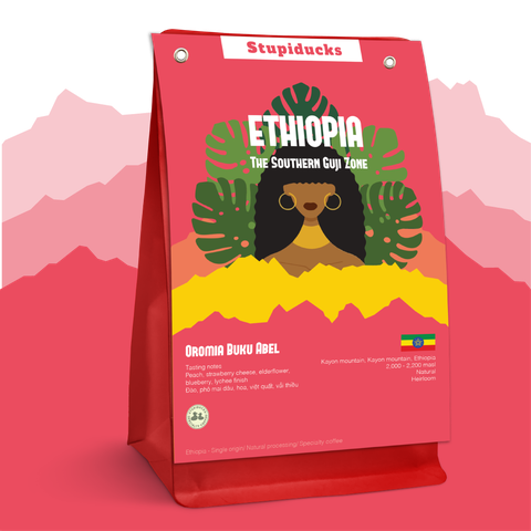 Arabica Heirloom Ethiopia Oromia Buku Abel G1 Natural - Stupiducks Specialty Coffee