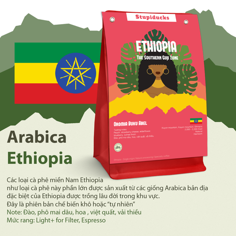 Arabica Heirloom Ethiopia Oromia Buku Abel G1 Natural - Stupiducks Specialty Coffee