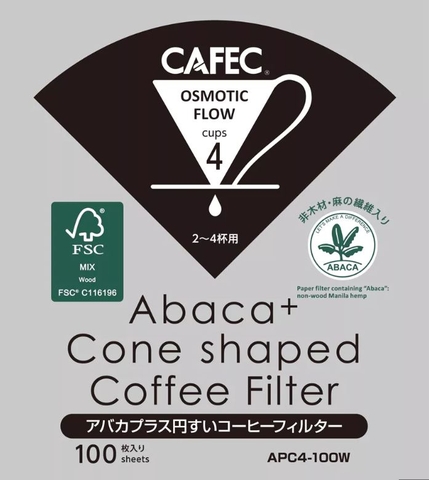 FILTER PAPER - Giấy lọc V60 Nhập khẩu chính hãng Nhật Bản Cafec màu trắng (40 & 100 tờ) - Coffee Store