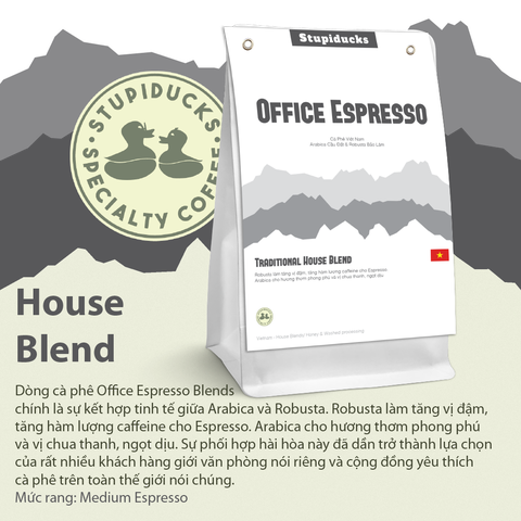 House Blend Office Espresso ( Robusta & Arabica) - Stupiducks Specialty Coffee