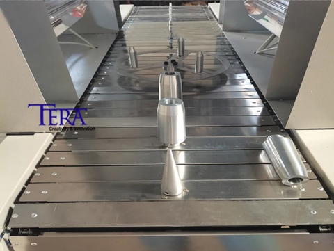 Máy sấy UV băng tải tròn, Máy sấy UV cho chai lọ Mỹ Phẩm