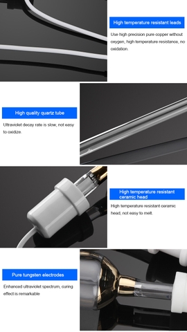 Bóng đèn sấy UV 12kw Gallium 380v 1450mm