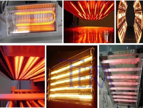 Bóng đèn sấy thạch anh 600mm 1000w