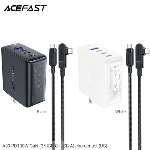 Sạc ACEFAST PD100W 4 cổng 3xUSB-C + USB-A (US) - A39