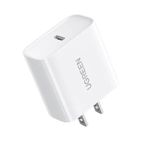 Sạc USB-C 1 cổng PD 20W màu trắng Ugreen ( 60449)