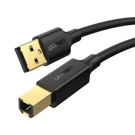 Dây cáp máy in Ugreen US135 chuyển từ USB-A sang USB-B – đầu mạ vàng, lõi đồng, cắm là chạy
