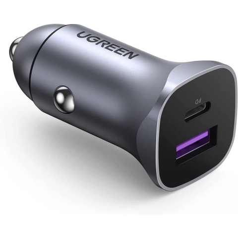 Sạc Ô tô Ugreen 30w 2 cổng USB-C + USB-A CD130 40858