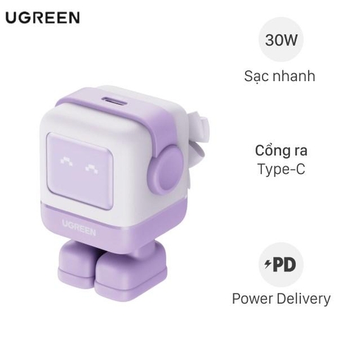 Củ sạc nhanh Robot GaN Nexode RG 30W Type-C Ugreen CD359