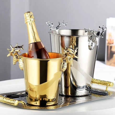 Xô Đá Đầu Hươu Inox Cao Cấp