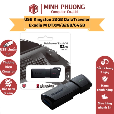 USB Kingston 32GB-64GB DataTraveler Exodia M DTXM/32GB - 64GB