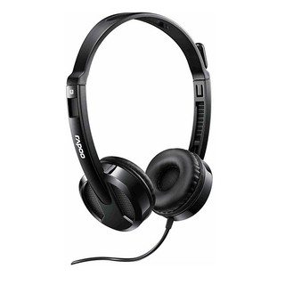 Tai Nghe Có Dây Chụp Tai Rapoo H100 (Black) - Thiết Kế Tối Ưu Cho Cảm Giác Êm Tai