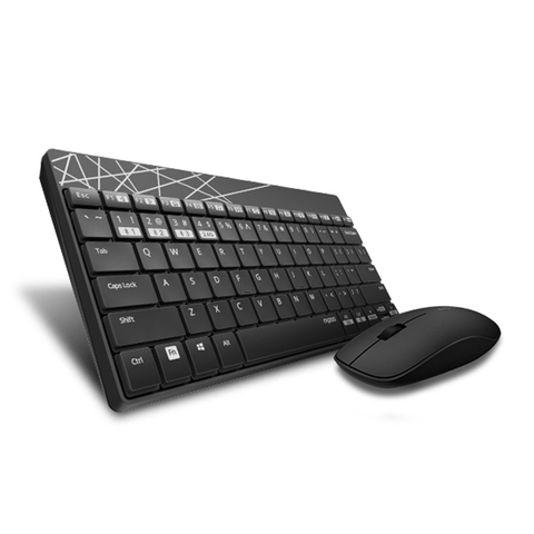 Bộ Phím Chuột Rapoo 8000M USB-Wireless - Black