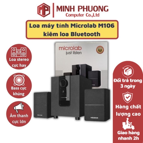 Loa Vi Tính Microlab M106BT Bluetooth Đen