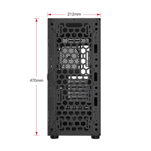 Vỏ Case Máy Tính Kenoo Esport EM700 – E-ATX | Kính Cường Lực | 3 Fan RGB Rainbow