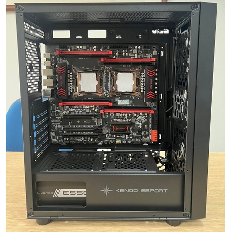 Vỏ Case Máy Tính Kenoo Esport EM700 – E-ATX | Kính Cường Lực | 3 Fan RGB Rainbow