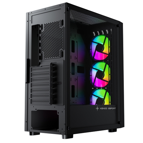 Vỏ Case Máy Tính Kenoo Esport EM730 – E-ATX / ATX, Kính Cường Lực, 3 Fan Rainbow Có Sẵn