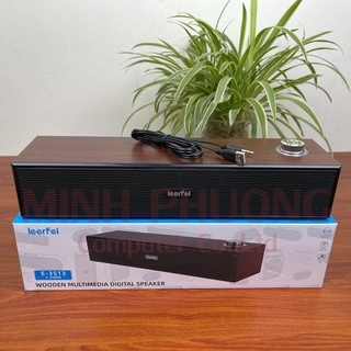Loa Máy Tính Leerfei 2.0 E-350M Để Bàn Vân Gỗ Dùng Cho ĐT, TV, Laptop