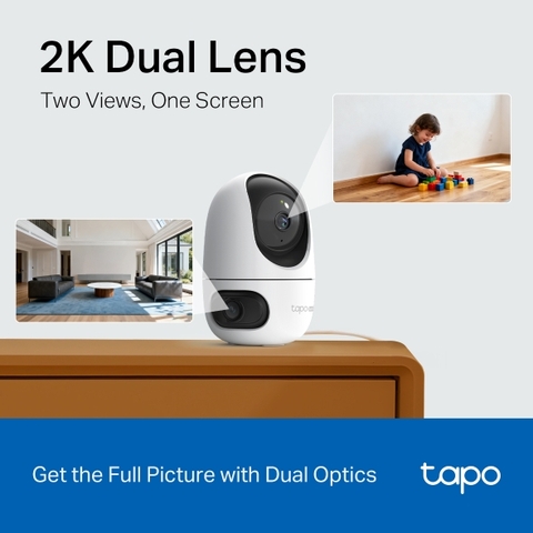 Camera WiFi TP-Link Tapo C245D 2K Ống Kính Kép Quay Quét AI Theo Dõi Thông Minh Đàm Thoại 2 Chiều