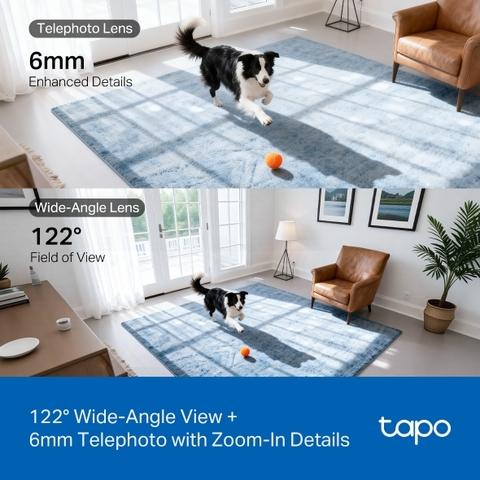 Camera WiFi TP-Link Tapo C245D 2K Ống Kính Kép Quay Quét AI Theo Dõi Thông Minh Đàm Thoại 2 Chiều