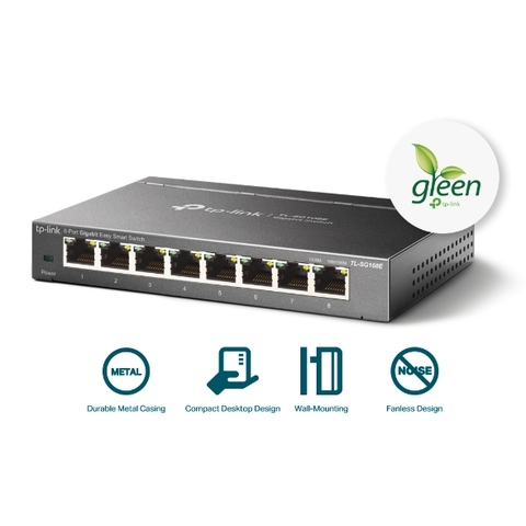 Bộ Chia Mạng Switch Gigabit Thông Minh TP-Link TL-SG108E Hàng Chính Hãng