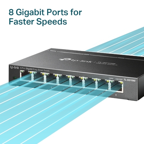 Bộ Chia Mạng Switch Gigabit Thông Minh TP-Link TL-SG108E Hàng Chính Hãng
