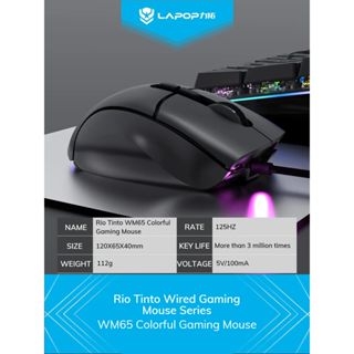 Chuột Gaming LAPOP WM65 Có Dây Full LED