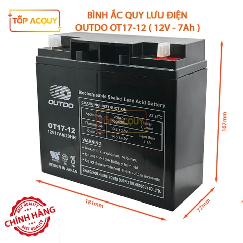 ẮC QUY OUTDO 12V-17AH 20HR OT17-12