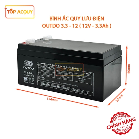 ẮC QUY OUTDO 12V-3.3AH 20HR 3.3-12