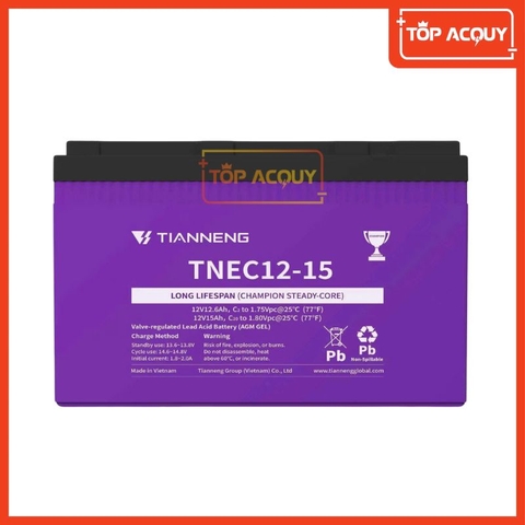 BÌNH ẮC QUY XE ĐẠP ĐIỆN THIÊN NĂNG TIANNENG TNEC12-15 (12V – 15AH)