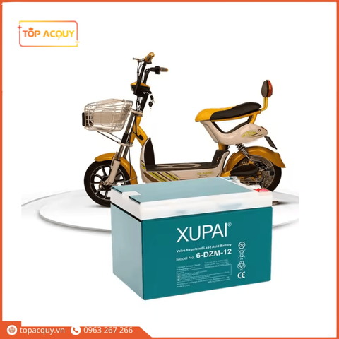 BÌNH ẮC QUY XE ĐẠP ĐIỆN XUPAI 6-DZM-12 12V-12AH