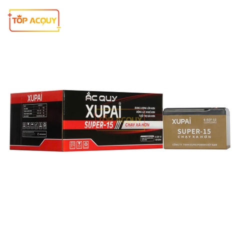 BÌNH ẮC QUY XE ĐẠP ĐIỆN XUPAI SUPER-15 (6-DZF-12) 12V - 12AH